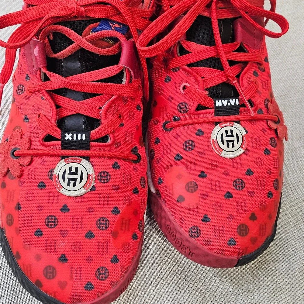 Adidas Harden Vol. 6 Basketball Shoes Mens 9.5 Red Blue‎ Casino HQ3884